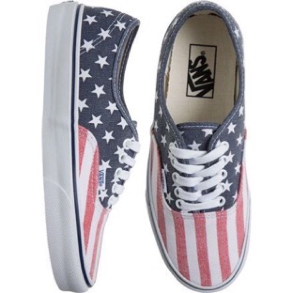 vans authentic american flag